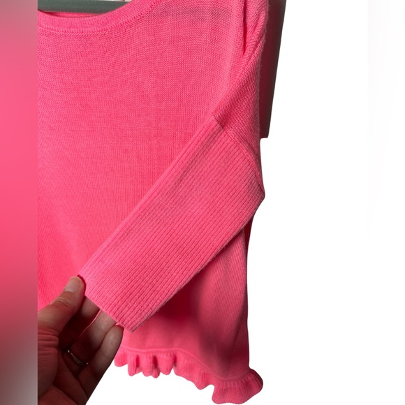 Lilly Pulitzer Girls' Tierneigh Neon Pink Sweater Size Small 4-5 - Picture 2 of 6